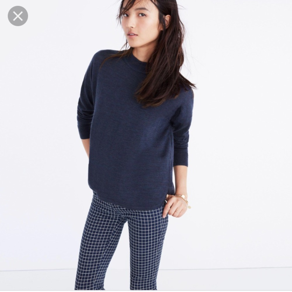 Madewell Mock Neck Boxy Sweater, XS